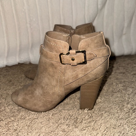 G by Guess Tan Ankle Booties with Buckle - Picture 1 of 8